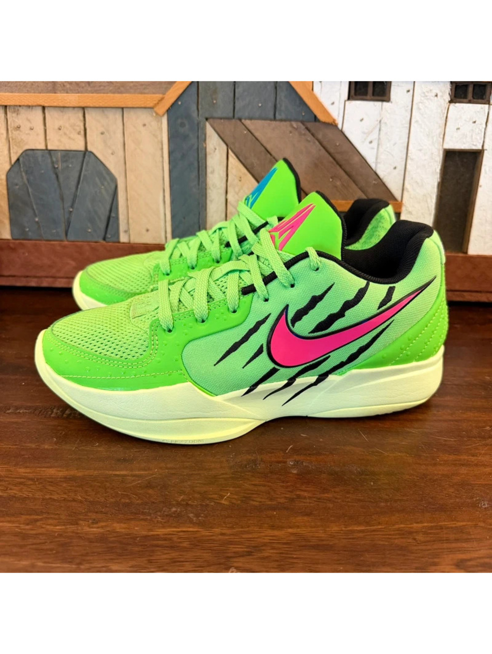 Nike Ja 2 NRG NY Scratch Green Strike Pink Men’s Size 7 Basketball Shoes